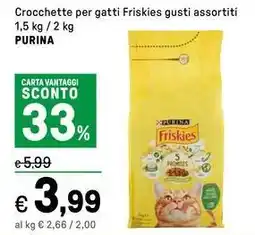 Iper La Grande Crocchette per gatti Friskies gusti asso PURINA offerta