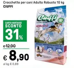 Iper La Grande Crocchette per cani Adulto Robusto CIUFFI offerta