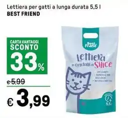 Iper La Grande Lettiera per gatti a lunga durata BEST FRIEND offerta