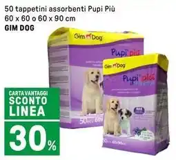 50 tappetini assorbenti Pupi Più GIM DOG