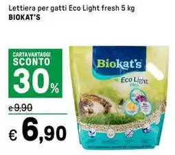 Iper La Grande Lettiera per gatti Eco Light fresh BIOKAT'S offerta