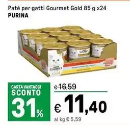 Iper La Grande Paté per gatti Gourmet Gold PURINA offerta