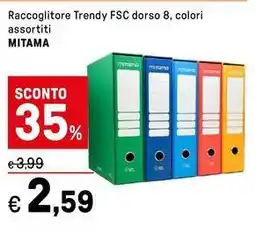 Iper La Grande Raccoglitore Trendy FSC dorso 8, colori assortiti MITAMA offerta