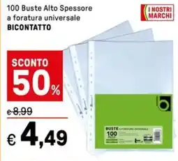 Iper La Grande 100 Buste Alto Spessore a foratura universale BICONTATTO offerta