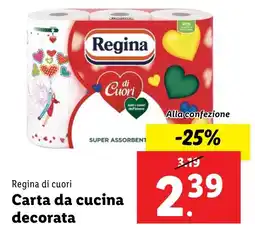 Lidl Regina di cuori Carta da cucina decorata offerta