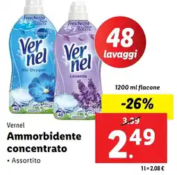 Lidl Vernel Ammorbidente concentrato offerta
