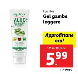 Lidl Equilibra Gel gambe leggere offerta
