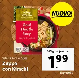 Lidl Vitasia Korean Style Zuppa con Kimchi offerta