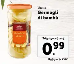 Lidl Vitasia Germogli di bambù offerta