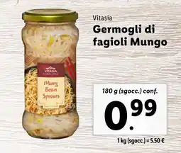 Lidl Vitasia Germogli di fagioli Mungo offerta