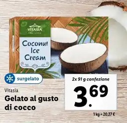 Lidl Vitasia Gelato al gusto di cocco offerta