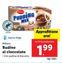 Lidl Milbona Budino al cioccolato offerta