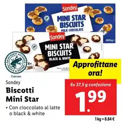 Lidl Sondey Biscotti Mini Star offerta