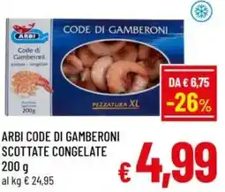A&O Arbi code di gamberoni scottate congelate offerta