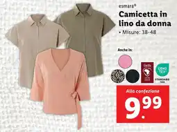 Lidl esmara Camicetta in lino da donna offerta