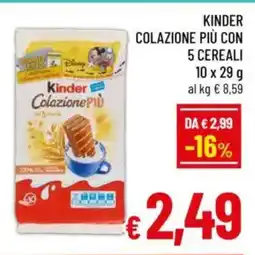 A&O Kinder colazione più con 5 cereali offerta