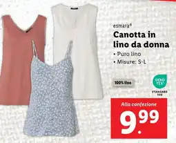 Lidl esmara Canotta in lino da donna offerta
