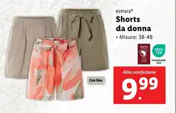 Lidl esmara Shorts da donna offerta