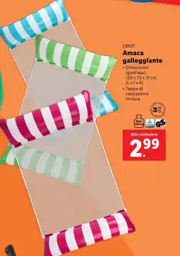 Lidl CRIVIT Amaca galleggiante offerta
