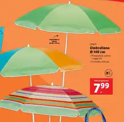 Lidl CRIVIT Ombrellone Ø 140 cm offerta
