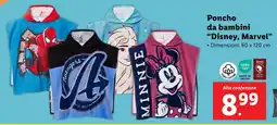 Lidl Poncho da bambini "Disney, Marvel" offerta