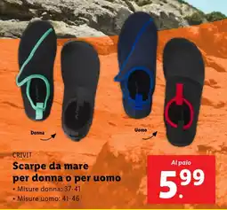 Lidl CRIVIT Scarpe da mare per donna o per uomo offerta