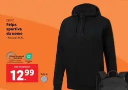 Lidl CRIVIT Felpa sportiva da uomo offerta