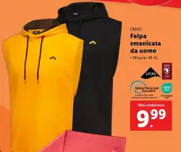 Lidl CRIVIT Felpa smanicata da uomo offerta