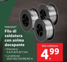 Lidl PARKSIDE Filo di saldatura con anima decapante offerta