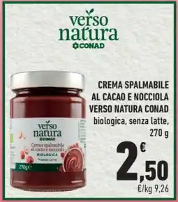 Conad Crema Spalmabile al Cacao e Nocciola Verso Natura Conad offerta