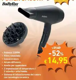 Conad BaByliss Asciugacapelli offerta