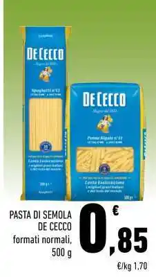 Conad Pasta di Semola De Cecco offerta