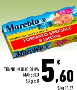Conad TONNO IN OLIO OLIVA MAREBLU offerta