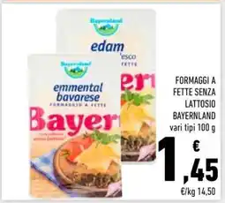 Conad FORMAGGI A FETTE SENZA LATTOSIO BAYERNLAND offerta