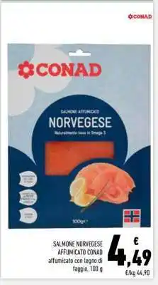 Conad SALMONE NORVEGESE AFFUMICATO CONAD offerta