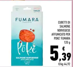 Conad CUBETTI DI SALMONE NORVEGESE AFFUMICATO PER POKE' FUMARA offerta