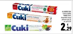 Conad ALLUMINIO CUKI 16 MT. O CARTA FORNO 20 MT offerta