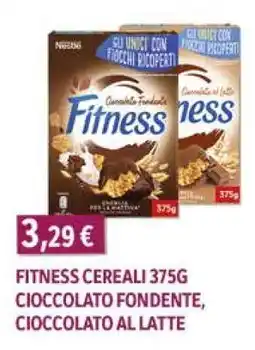 Conad FITNESS CEREALI 375G CIOCCOLATO FONDENTE, CIOCCOLATO AL LATTE offerta