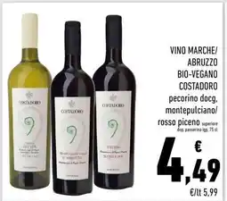 Conad VINO MARCHE/ABRUZZO BIO-VEGANO COSTADORO offerta