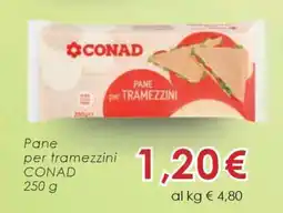 Conad Pane per Tramezzini Conad offerta