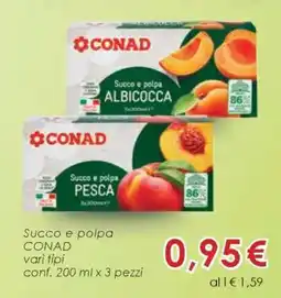 Conad Succo e polpa CONAD offerta