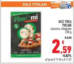 Conad BASE PINSA PINSAMI offerta