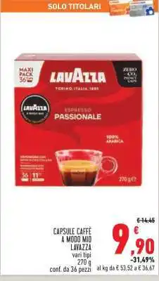 Conad CAPSULE CAFFÈ A MODO MIO LAVAZZA offerta