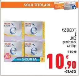 Conad Assorbenti È Lines offerta