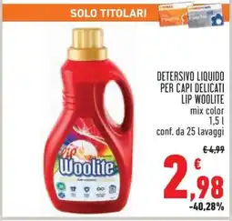 Conad Detersivo Liquido per Capi Delicati Lip Woolite offerta