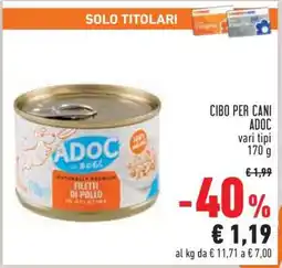 Conad CIBO PER CANI ADOC offerta