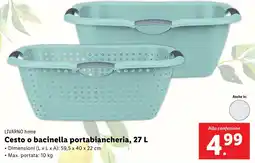 Lidl LIVARNO home Cesto o bacinella portabiancheria offerta