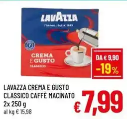 A&O Lavazza crema e gusto classico caffè macinato offerta