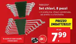 Lidl PARKSIDE Set chiavi, 8 pezzi offerta