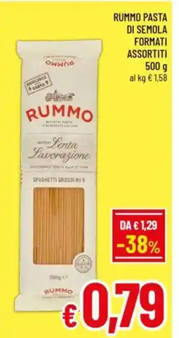 A&O Rummo pasta di semola formati assortiti offerta
